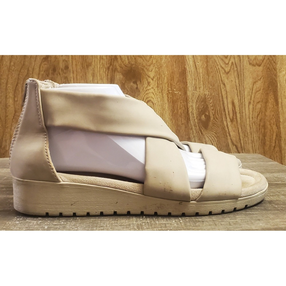Earth Spirit Crossband Wedge Sandals Women's Size 9.5 Gray